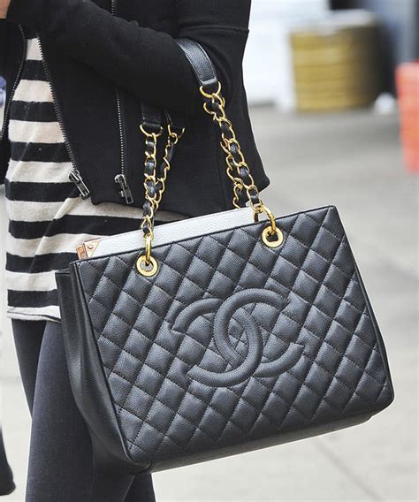 chanel gst indossata|Chanel Grand Shopping Tote or GST .